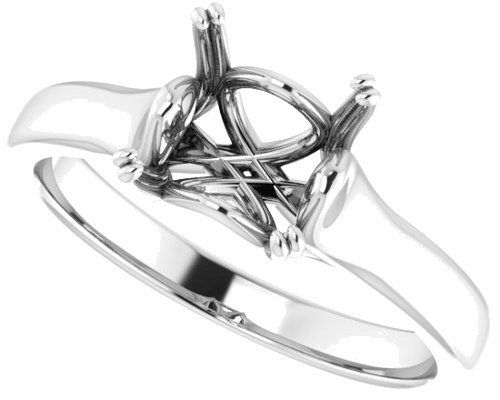 Sužadėtuvių Žiedas „Solitaire“ 950 Platinos Square 6mm (5)