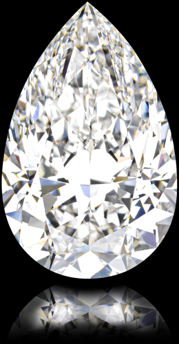 4.13 carat H-IF Natūralus Pear Deimantas (1)