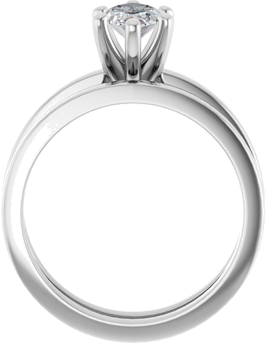 10K White 10x5 mm Marquise Solitaire Engagement Ring Mounting (7)