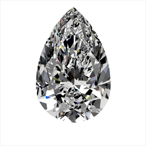 0.3 carat D-VS2 Natūralus Pear Deimantas (1)