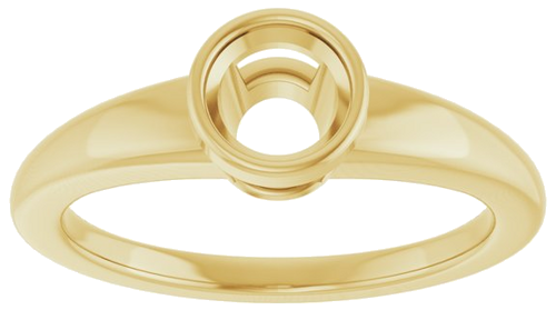 Sužadėtuvių Žiedas „Bezel-Set Solitaire“ 10k yellow gold Round 5.2mm (3)