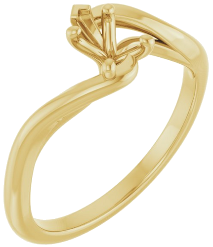 Sužadėtuvių Žiedas „Bypass“ 14k yellow gold Pear 6mm x 4mm (1)
