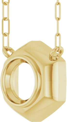 Pakabukas „Bezel-Set Solitaire“ 14k yellow gold Round 7mm (2)