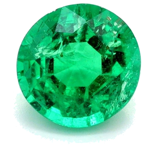 0.6 carat GREEN Round Smaragdas (1)