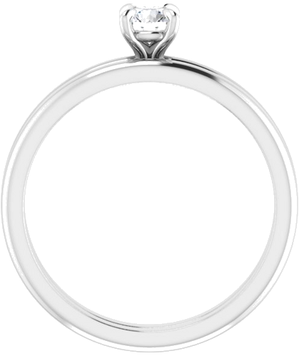 14K White  4.1 mm Round Solitaire Engagement Ring Mounting (7)
