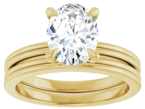 Sužadėtuvių Žiedas „Claw-Prong Solitaire“ 14k yellow gold Oval 9mm x 7mm (8)