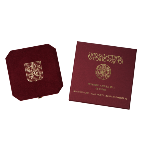 2021 Ватикан Папа Климент XI 50 евро золотая монета (3)
