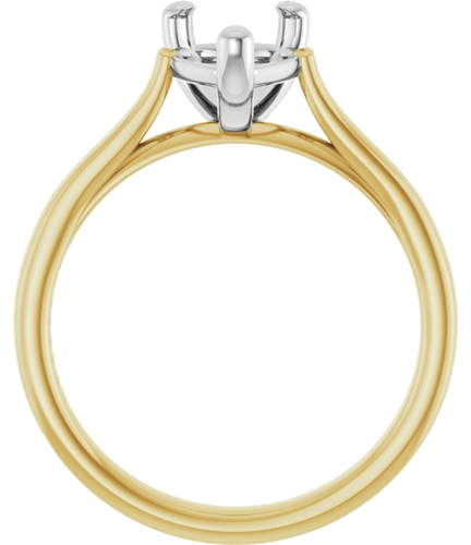Sužadėtuvių Žiedas 14k yellow/white gold Pear 10mm x 7mm (2)