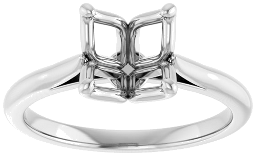 Sužadėtuvių Žiedas „Solitaire“ 585 Baltojo Aukso Round 8mm (3)