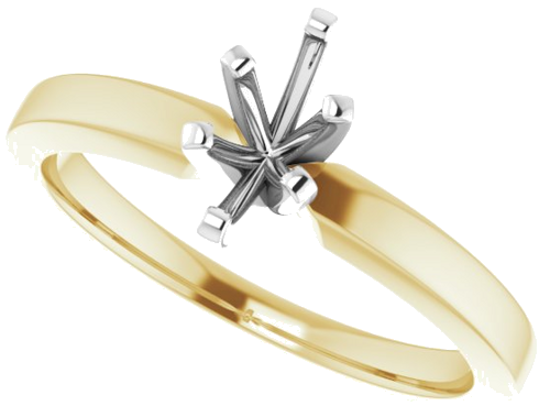 Sužadėtuvių Žiedas „Solitaire“ 14k yellow/white gold Marquise 7mm x 3.5mm (4)