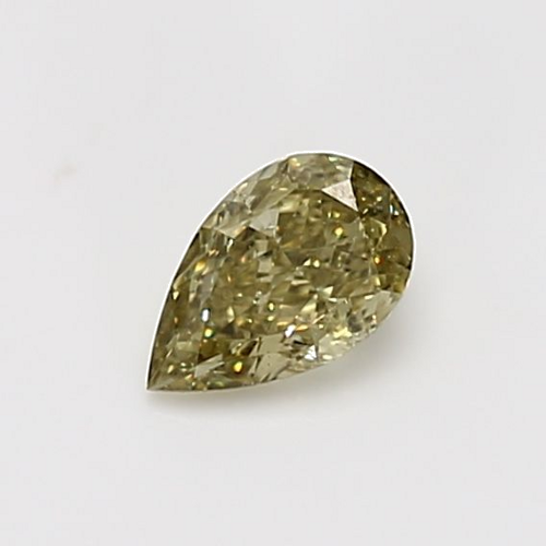 0.5 carat Fancy Brownish Greenish Yellow-SI1 Natūralus Pear Deimantas (1)