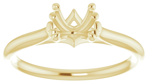 14K Yellow 5.8 mm Round Solitaire Engagement Ring Mounting (3)