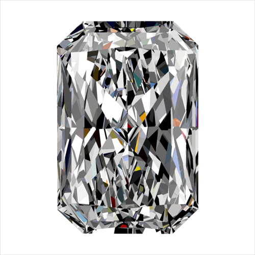 0.32 carat F-VVS1 Natūralus Radiant Deimantas (1)