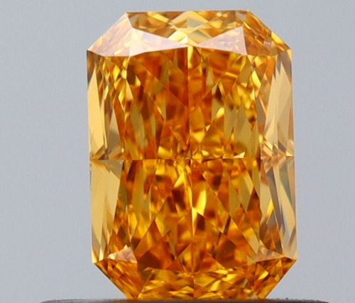0.5 carat Fancy Intense Orange-VS2 Natūralus Radiant Deimantas (1)