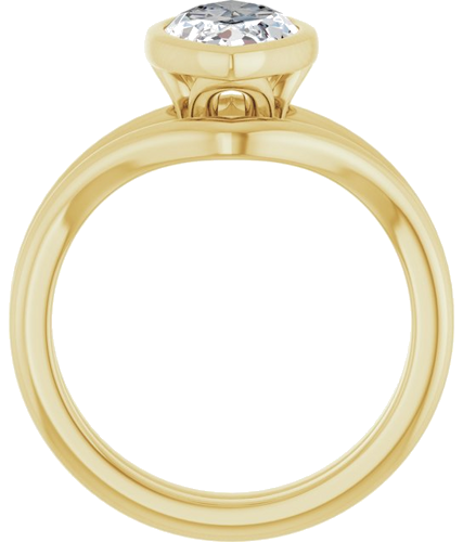 Sužadėtuvių Žiedas „Bezel-Set“ 14k yellow gold Marquise 13mm x 6.5mm (7)
