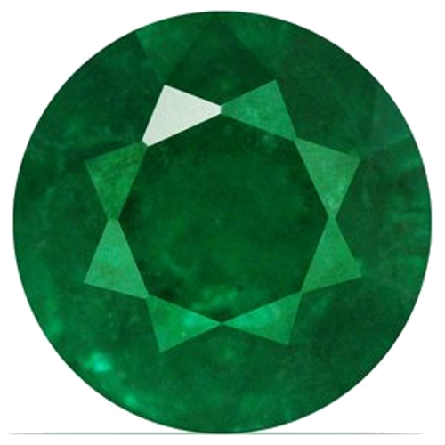 0.68 carat GREEN Round Smaragdas (1)