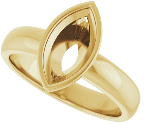 Sužadėtuvių Žiedas „Bezel-Set Solitaire“ 14k yellow gold Marquise 11mm x 5.5mm (5)