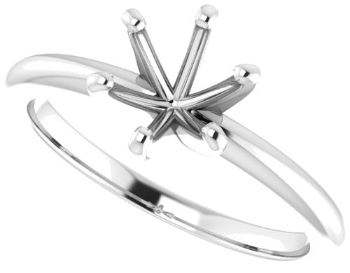 Sužadėtuvių Žiedas „Solitaire“ 950 Platinos Round 6.5mm (5)