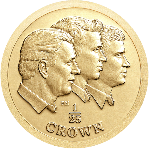 1/25 oz Принц Чарльз и его сыновья 2008 золотая монета острова Мэн (1)