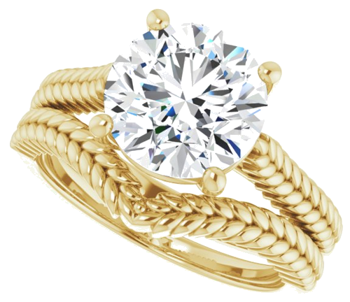 Sužadėtuvių Žiedas „Solitaire“ 14k yellow gold Round 9mm (10)