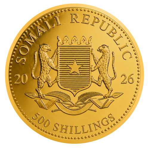 1/2 oz Zilonis 2026 Somālijas zelta monēta (2)