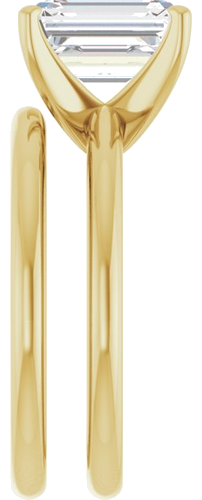 Sužadėtuvių Žiedas „Solitaire“ 585 Geltonojo Aukso Emerald 9mm x 7mm (9)