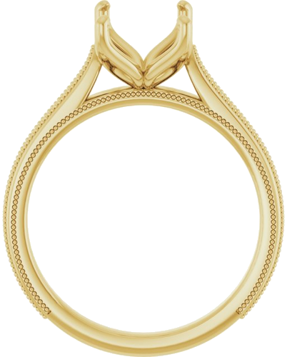 Sužadėtuvių Žiedas „Solitaire“ 14k yellow gold Emerald 9mm x 7mm (2)