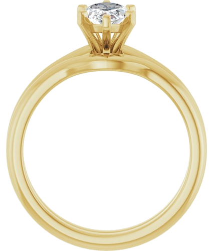 Sužadėtuvių Žiedas 14k yellow gold Marquise 10mm x 5mm (7)