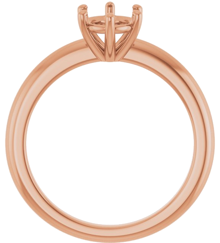 Sužadėtuvių Žiedas 14k rose gold Oval 8mm x 6mm (2)