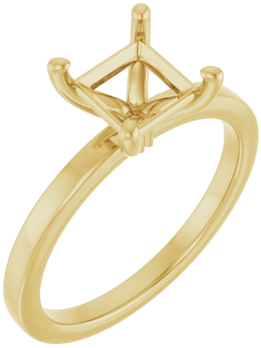 Sužadėtuvių Žiedas „Solitaire“ 14k yellow gold Square 6mm (1)