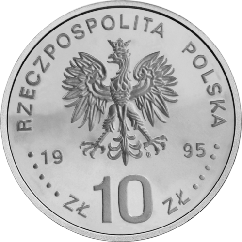 10 злоти Втората световна война в Берлин (1995 г.) Полша Сребърна монета (2)