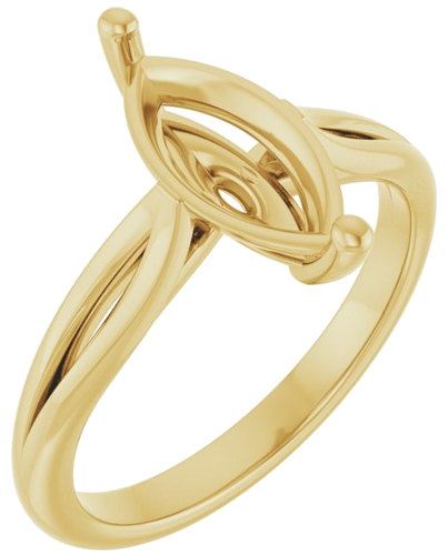 Sužadėtuvių Žiedas „Solitaire“ 14k yellow gold Marquise 12mm x 6mm (1)