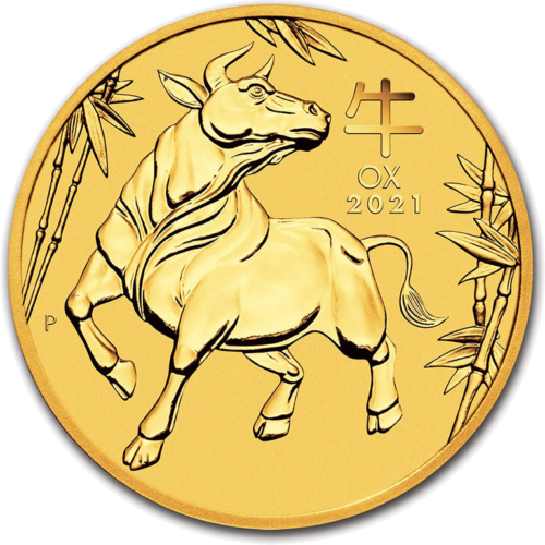 1/20 oz Jaučio metai 2021 Australija auksinė moneta (1)