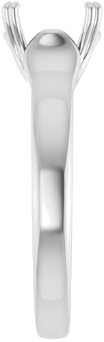Sužadėtuvių Žiedas „Solitaire“ 14k white gold Oval 9mm x 7mm (4)