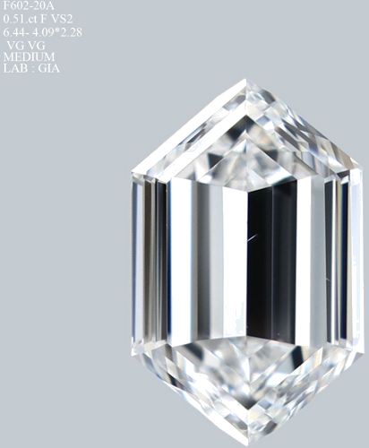 0.51 carat F-VS2 Natūralus Hexagonal Deimantas (1)