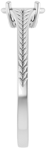Sužadėtuvių Žiedas „Solitaire“ 10k white gold Oval 6mm x 4mm (4)