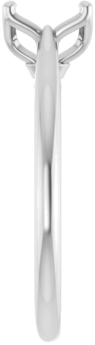 14K White  8x6 mm Oval Solitaire Engagement Ring Mounting (4)