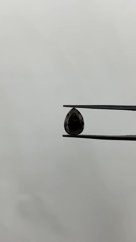 3.03 carat Fancy Dark Brown-VVS2 Natūralus Pear Deimantas (1)
