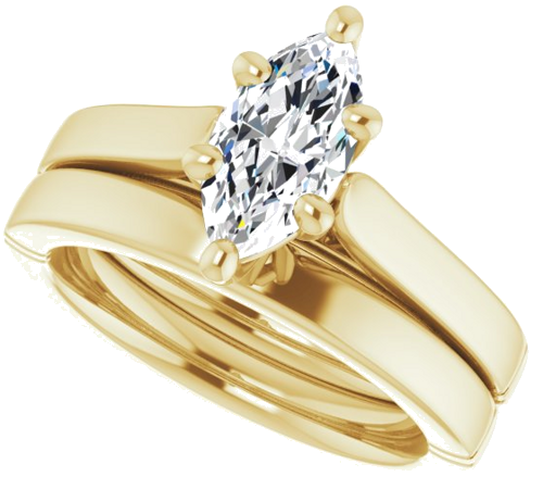 14K Yellow  10x5 mm Marquise Solitaire Engagement Ring Mounting (10)