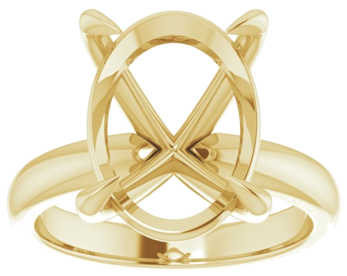 Sužadėtuvių Žiedas „Claw-Prong Solitaire“ 14k yellow gold Oval 15mm x 11mm (3)
