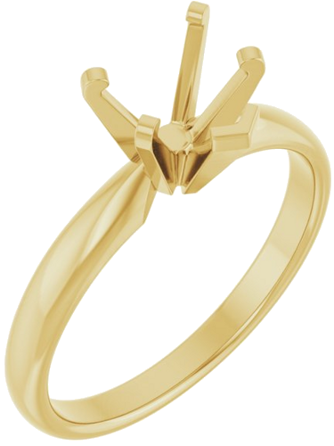 Sužadėtuvių Žiedas „Solitaire“ 14k yellow gold Heart 6.5mm (1)