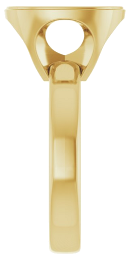 Sužadėtuvių Žiedas „Bezel-Set Solitaire“ 14k yellow gold Elongated Cushion 12mm x 10mm (4)