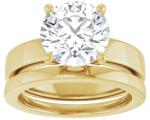 Sužadėtuvių Žiedas 14k yellow gold Round 9.4mm (8)