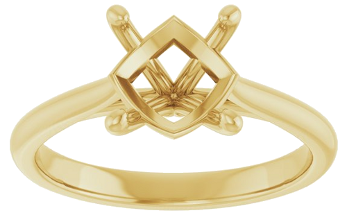 Sužadėtuvių Žiedas „Solitaire“ 18k yellow gold Round 8.2mm (3)