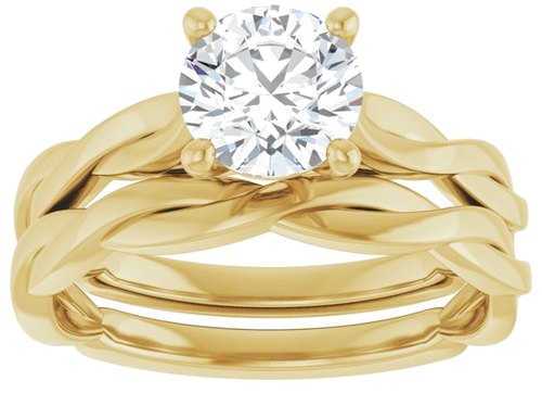 Sužadėtuvių Žiedas „Infinity-Inspired“ 14k yellow gold Round 6.5mm (8)