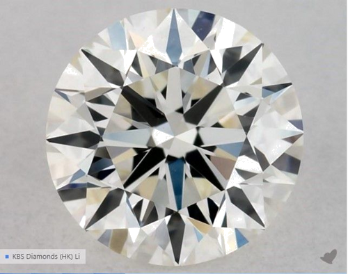 0.53 carat I-VVS2 Excellent cut Natūralus Round Deimantas (1)