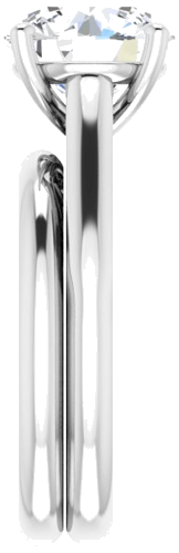 Sužadėtuvių Žiedas „Solitaire“ 585 Baltojo Ir Geltonojo Aukso Round 9.4mm (9)