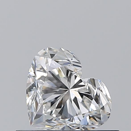 0.52 carat F-VVS2 Natūralus Heart Deimantas (1)