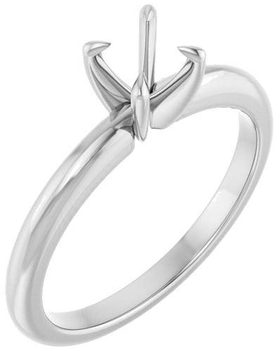 Sužadėtuvių Žiedas „Claw-Prong Solitaire“ 14k white gold Round 5.2mm (1)