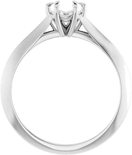 Sužadėtuvių Žiedas „Claw-Prong Solitaire“ 14k white gold Round 5.2mm (2)